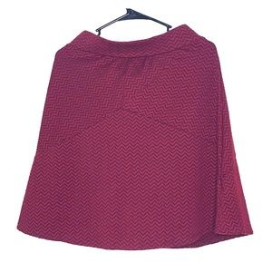 Burgundy knee high skirt